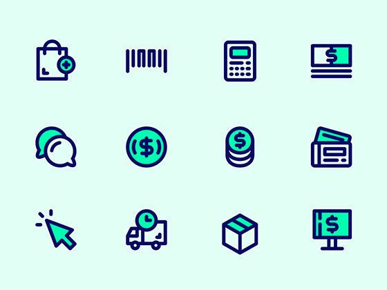 50 枚金融双色图标