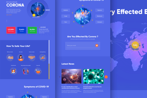 新型冠状病毒网页界面